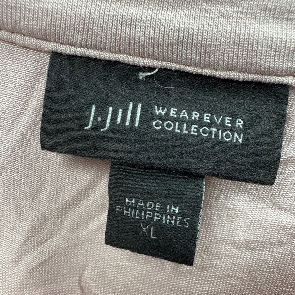 J Jill Wearever Women's Tunic Size XL Solid Pink Layered Long Sleeve Stretch - Picture 3 of 8